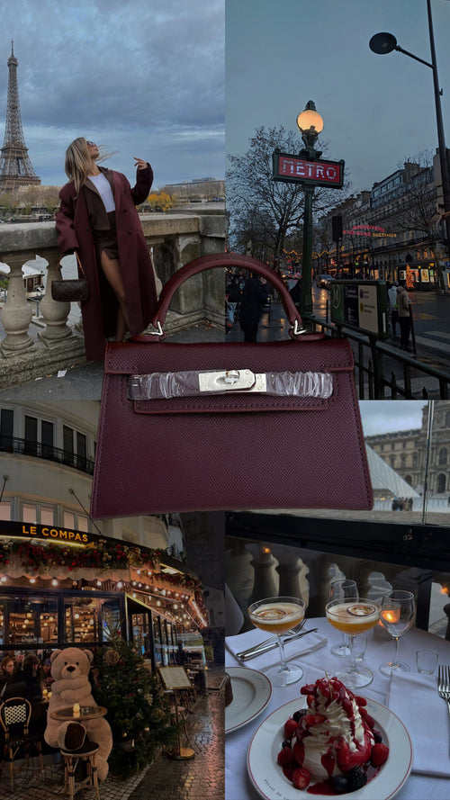 Sac Naéa Paris Rouge Bordeaux