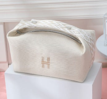 Pochette Naéa Paris Blanc à détails beige