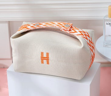Pochette Naéa Paris Blanc à détails orange