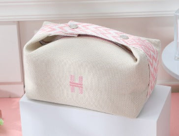 Pochette Naéa Paris Blanc à détails rose